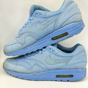 Please READ! Y2K Nike Air Max 1 Blue Canvas Sneakers Men 8.5 EUR 42 2010 Vietnam